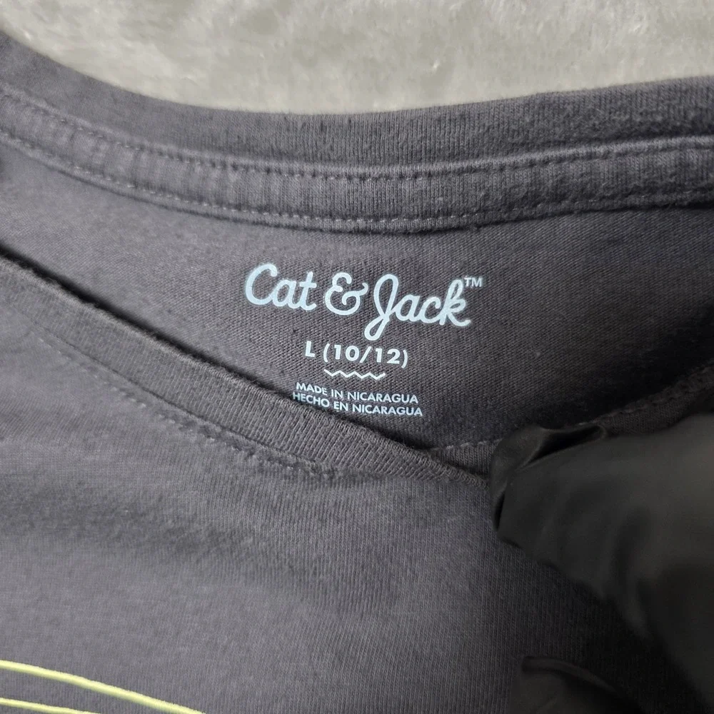 Cat‎ & Jack Girls Palm Tree Tee & Cargo Skirt Set L 10/12 Retro